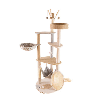 Integrated Cat Climbing Frame Shelf Tree