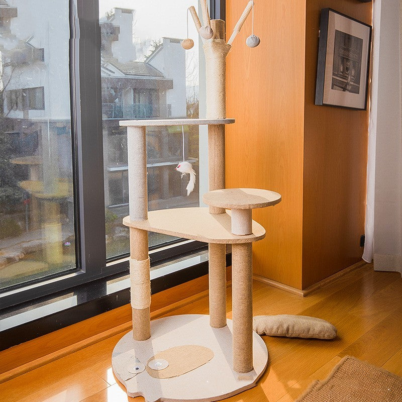 Integrated Cat Climbing Frame Shelf Tree