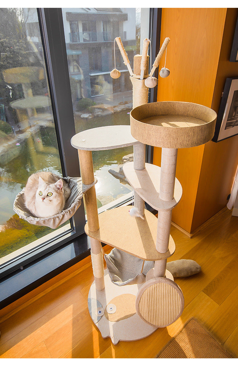 Integrated Cat Climbing Frame Shelf Tree