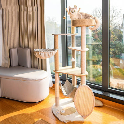 Integrated Cat Climbing Frame Shelf Tree