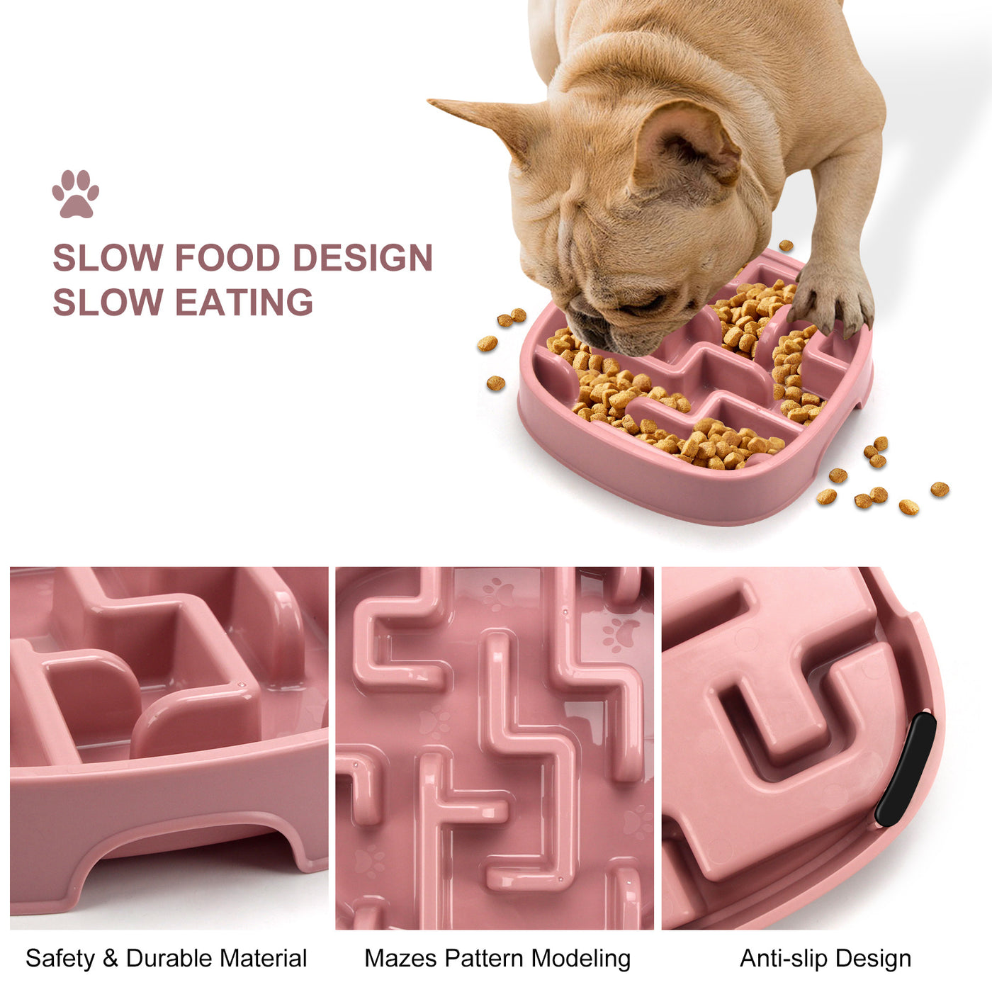 Dog Cat Anti Choking Feeding Food Bowls