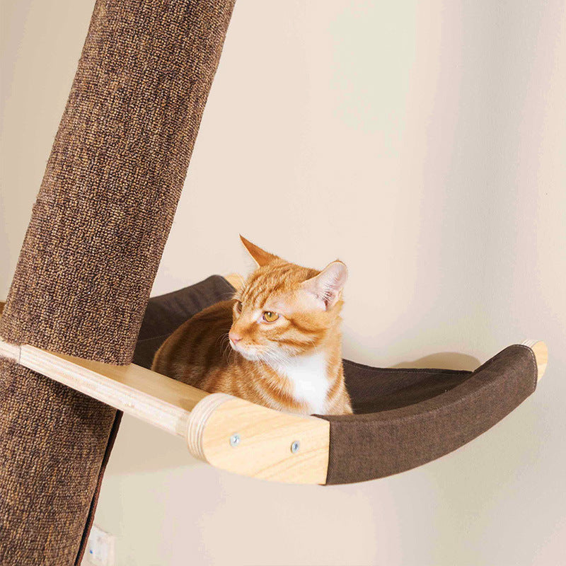 Solid Wood Cat Climbing Frame Litter Cat Shelf