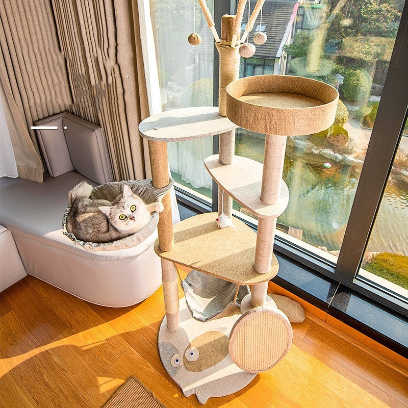 Integrated Cat Climbing Frame Shelf Tree